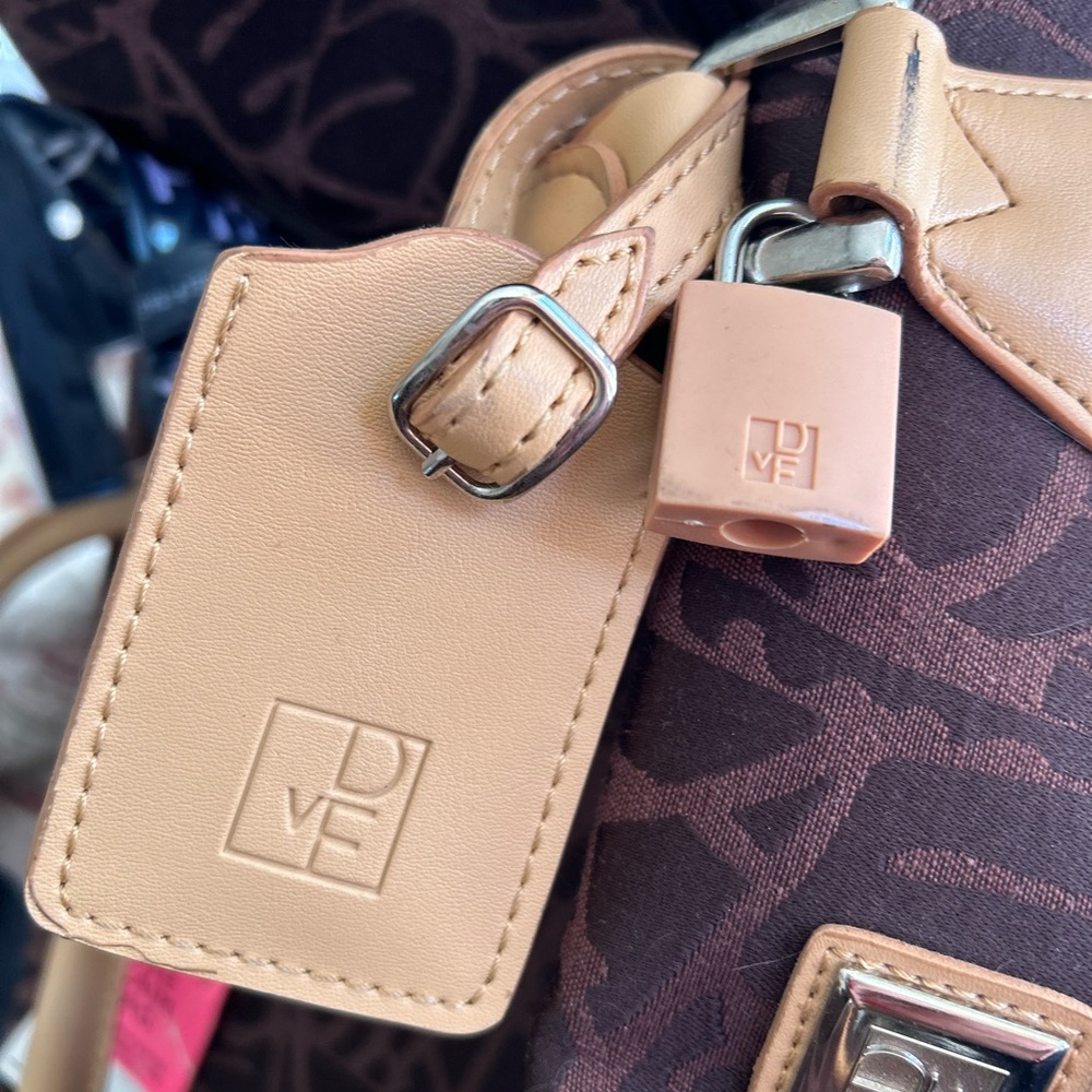 Diane Von Furstenberg Tan and Brown Travel Bag